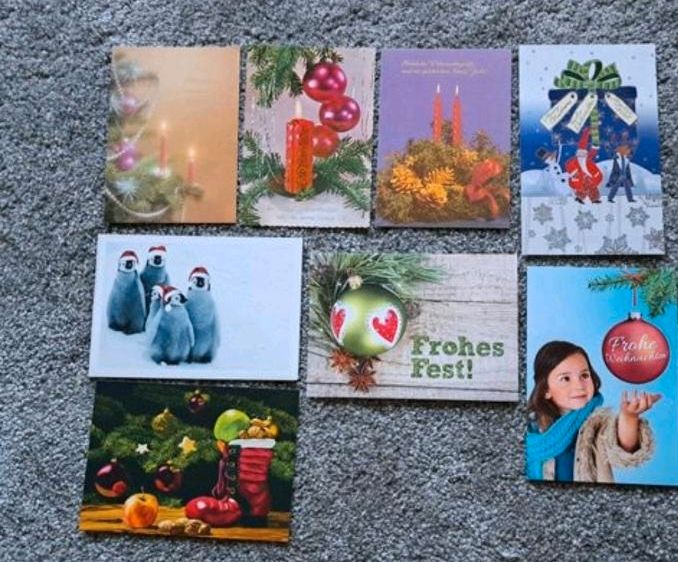 8 Weihnachtskarten Klappkarten Postkarte AK Weihnachten in Friesoythe