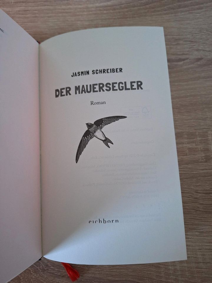 Der mauersegler Jasmin schreiber Roman Hardcover gebunden in Darmstadt