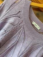 Mango Pullover Strick Sommer Vintage Blogger lila L Dithmarschen - Heide Vorschau
