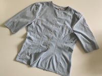 Jil Sander Bluse aus Baumwolle ohne Kragen Blau; Gr. 38 Frankfurt am Main - Westend Vorschau