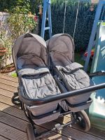 Zwillingskinderwagen (Feder) mit Babyschalen und Isofix-Halterung Sachsen - Zwickau Vorschau