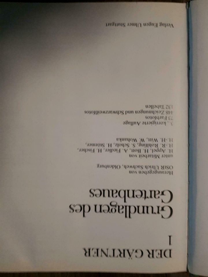 Der Gärtnern, Grundlagen des Gartenbaues von Ulmer in Wandlitz