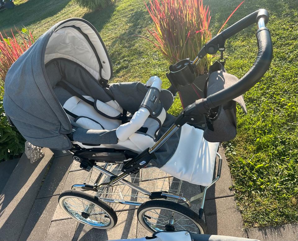 Emmaljunga Kombikinderwagen Kinderwagen Retro Vintage wie neu in Oberzissen