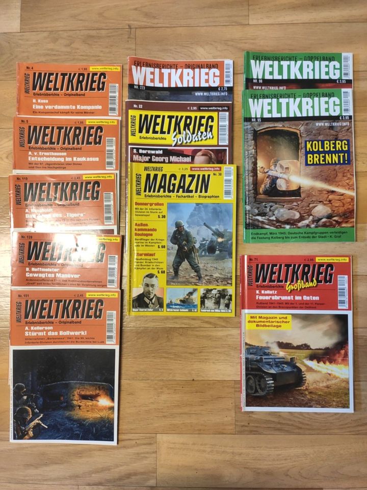 11x Weltkrieg Heft Band Magazin Großband Erlebnisberichte in Elze