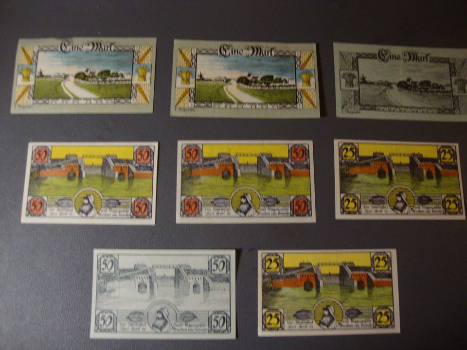 8 x NOTGELD v.10.Apr. 1920, Stadt Hoyer, -heute DK-,  ab 3.-€ in Thumby