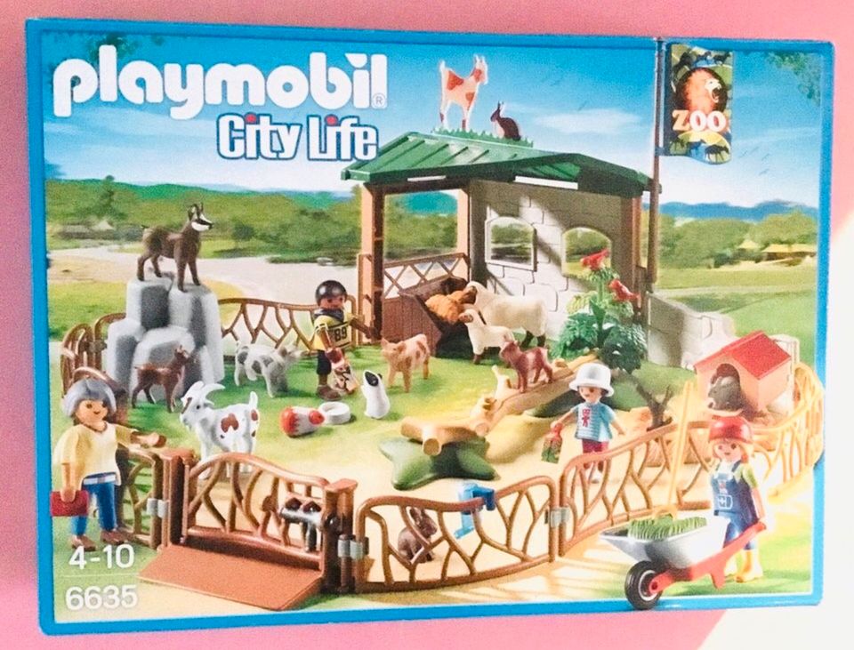 PLAYMOBIL 6634 6635 GROSSER ZOO + ZUBEHÖR TIERE / STREICHELZOO in Herford