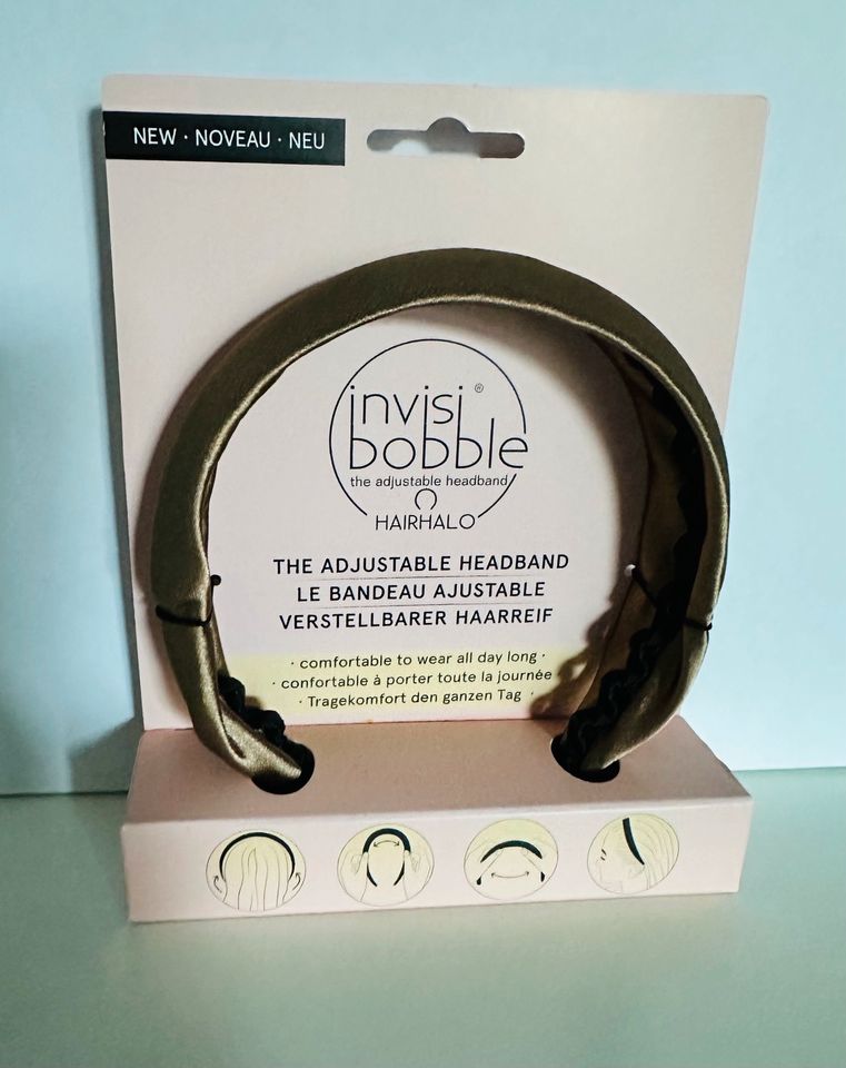 INVISIBOBBLE Hairhalo Haarreif verstellbar metallic Look Satin in Kerken