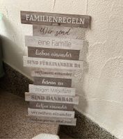 Familienregeln Schild Dekoration Familie Spruch braun grau Holz Bayern - Straubing Vorschau