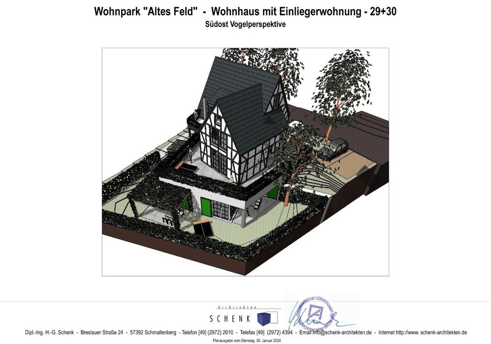 Baugrundstück für Wohnhaus mit Einliegerwohnung einschl. Baugenehmigung in Schmallenberg