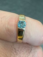 Goldring 585 mit blauem "Sky blue" Diamanten Hessen - Eppstein Vorschau