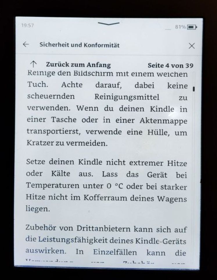 Kindle Paperwhite 7. Generation 3GB in Albstadt