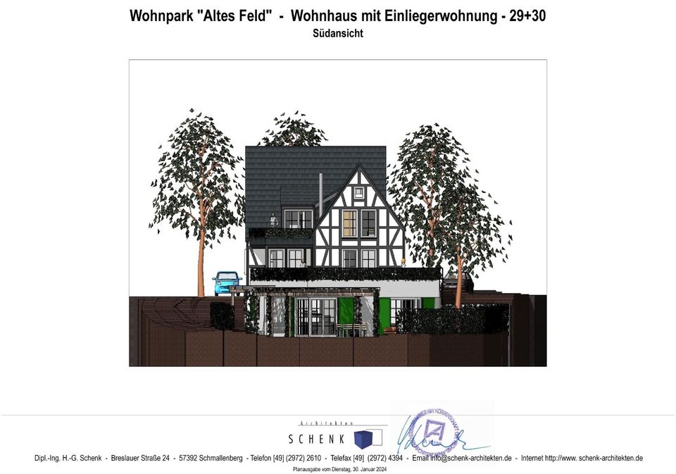 Baugrundstück für Wohnhaus mit Einliegerwohnung einschl. Baugenehmigung in Schmallenberg