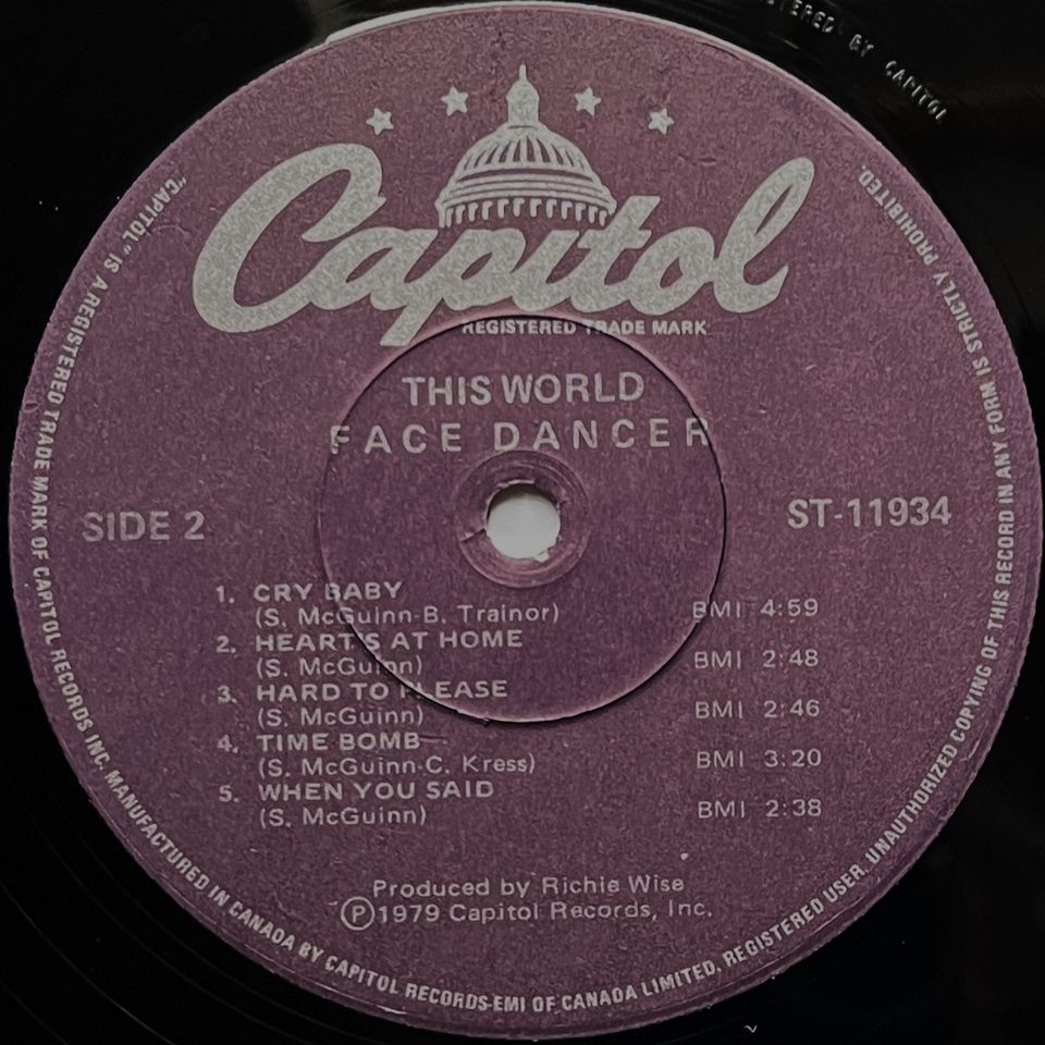 LP: FACE DANCER (USA) - This World (1979/Capitol/CDN) in Nüdlingen