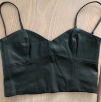 Zara Kunstleder Leder Top Oberteil Crop Cropped Schwarz Dresden - Striesen-Ost Vorschau