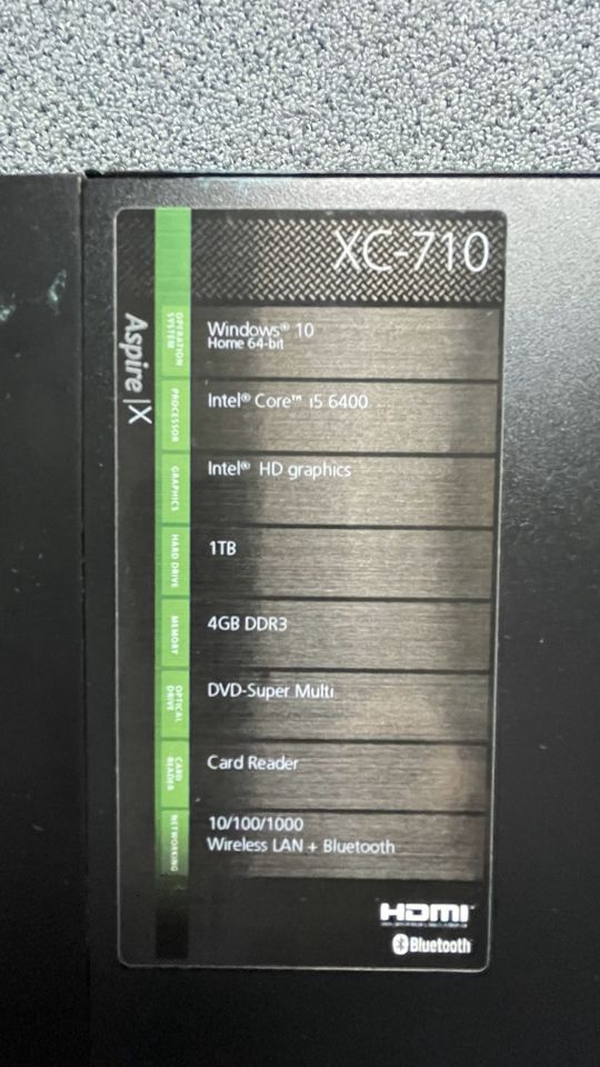 Komplettsystem Acer XC-710 + Acer CB241h + Tastatur + Maus in Aalen