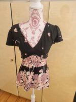 Vila Gr M 38 Damen Sommer Shirt Top schwarz rosa Schleife Hessen - Hanau Vorschau