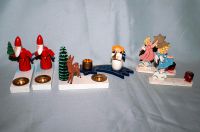 Kerzenständer Holz-Figuren Weihnachts-Deko Retro Vintage Antik Brandenburg - Cottbus Vorschau