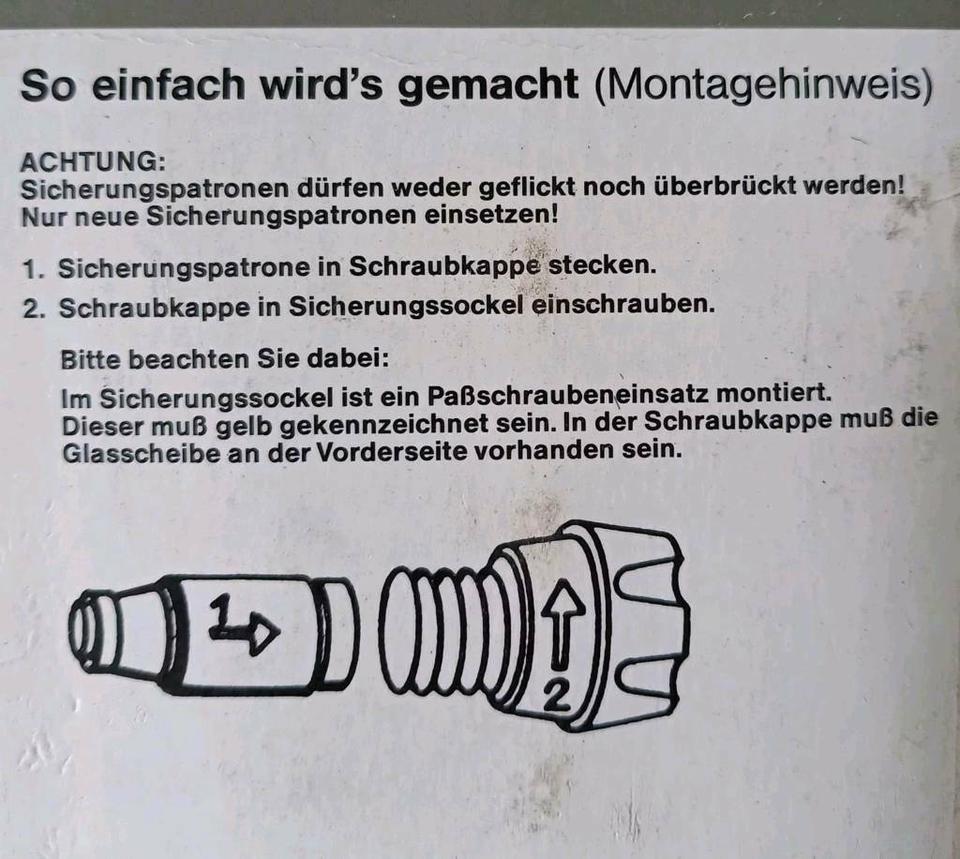 10 Sicherungen Schmelzeinsatz Sicherungspatrone düwi neu OVP in Dresden