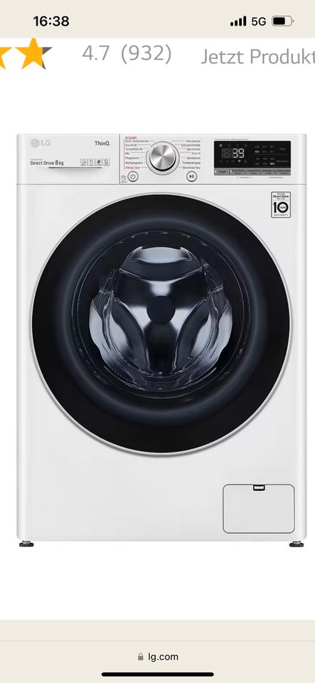 LG Waschmaschine 8kg in Köln