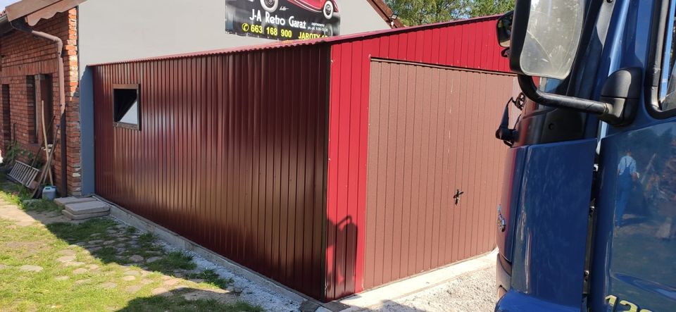 7,5x6 Fertighaus Garage Stahlgarage Konstruktion Blechgarage PL* in Osnabrück