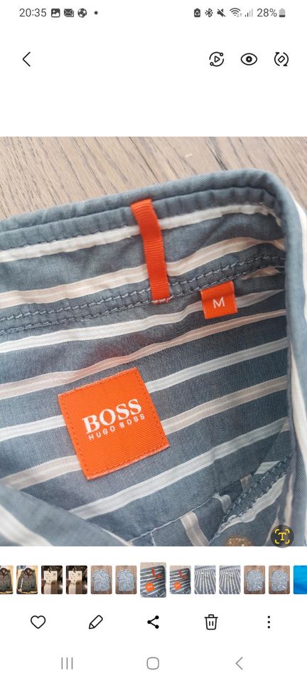 Hugo Boss Herren Hemd M gestreift in Langwedel