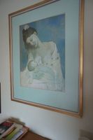 Picasso "Mutter mit Kind" 1905, Bleue Periode Repro., auf Bütten Hessen - Darmstadt Vorschau