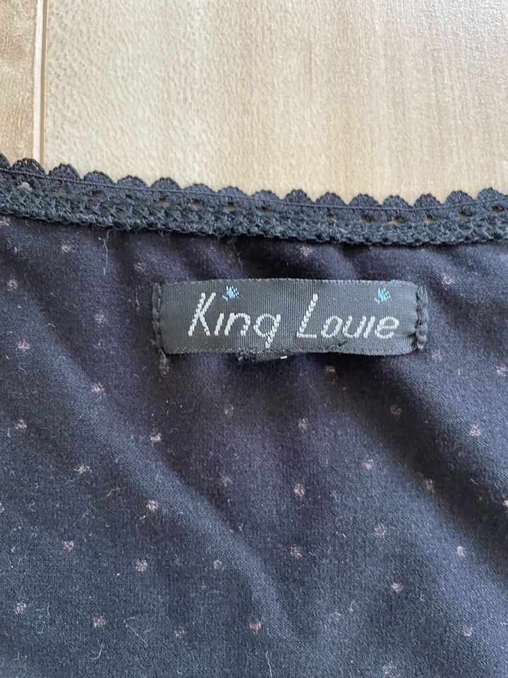 Kleid King Louie Gr. l schwarz mit kleinen weißen Punkten V-Auss in Tornesch