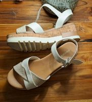 Plateau Sandalen Sandaletten Plateau Kork weiß creme peeptoes Berlin - Pankow Vorschau