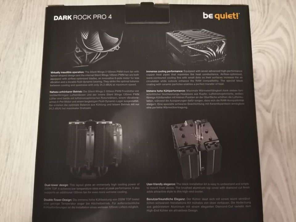 be quiet! Dark Rock Pro 4 , HighEnd CPU Luftkühler, wenig Benutzt in Braunschweig