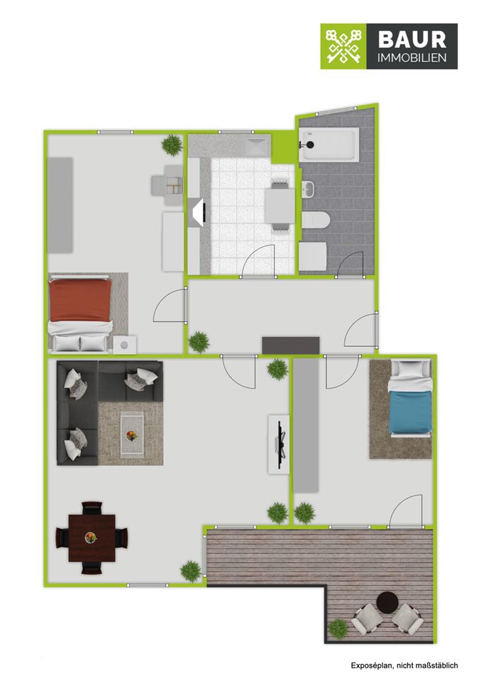 "Gut geschnittene 3-Zimmer-Wohnung: Stadtnah zu Ravensburg" in Ravensburg