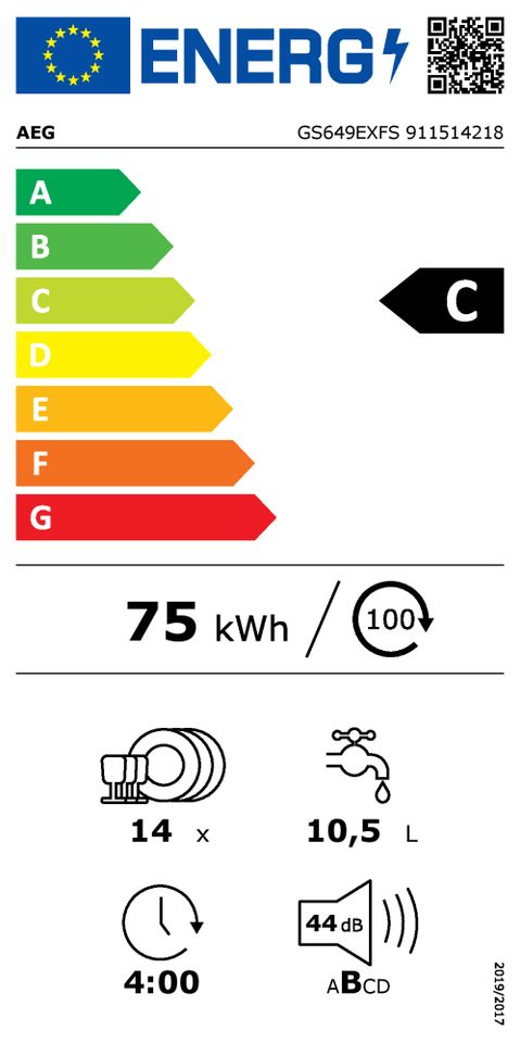 AEG GS649EXFS Geschirrspüler Freistehend/Unterbau Weiß 60cm in Köln