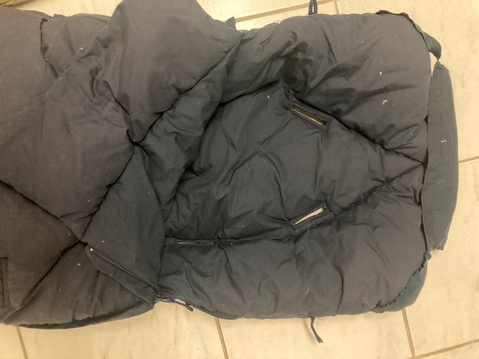 Wintersack Fußsack Kinderwagen blau in Elleben