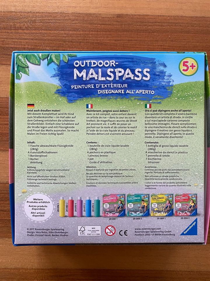 Malspass, Kreide, Straße malen, Farbe, Schablonen in Thüngersheim