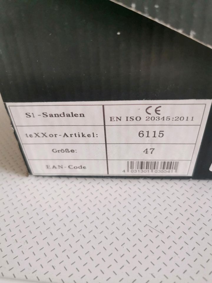 Arbeitsschuhe S1 Sandalen neu gr 47 zuverkaufen in Rendsburg