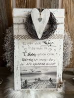 ♡ Schild ♡ viele Wege ♡ Herz ♡ Kranz ♡ shabby Deko❣️ Krummhörn - Hamswehrum Vorschau