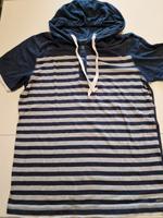 T-Shirt Herren EDC mit Kapuze blau weiß Größe L Thüringen - Jena Vorschau