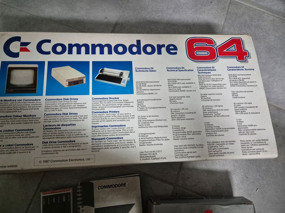 Commodore C64, org Verpackung Datasette ect in Marzling