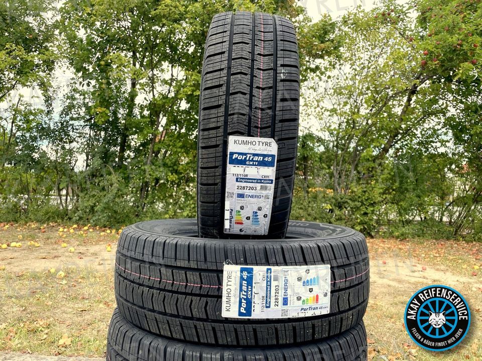 4x 215/60 R17C 109/107T ➡️ KUMHO 4S CX11 ➡️ Allwetterreifen Ganzjahresreifen Reifen ➡️ VW T5 T6 Fiat Talento Ford Peugeot Opel Citroen Toyota Nissan Hyundai ► Allwetter MS M+S Ganzjahres 3PMSF◄ in Melle