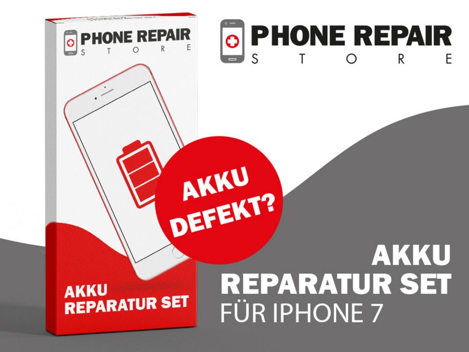 Ddorf- Handy Reparatur iPhone 5s 6s 7+ 8+ Xs Batterie Akku Set in Düsseldorf