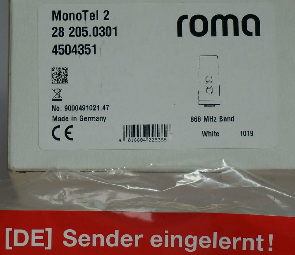 Roma Markisen Fernbedienung Mono Tel 2 in Rheinland-Pfalz - Sensweiler |  eBay Kleinanzeigen ist jetzt Kleinanzeigen