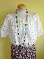 Bluse Zara weiß Broderie Trachtenbluse Größe L neu Versand Bayern - Landshut Vorschau