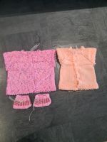 2x Strickwesten 1x Strickschuhe Newborn Baby Rosa Orange Neu! Bayern - Senden Vorschau