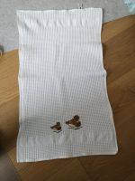weißes Waffelpikee Handtuch mit Enten Haushaltsauflösung Nordrhein-Westfalen - Meerbusch Vorschau