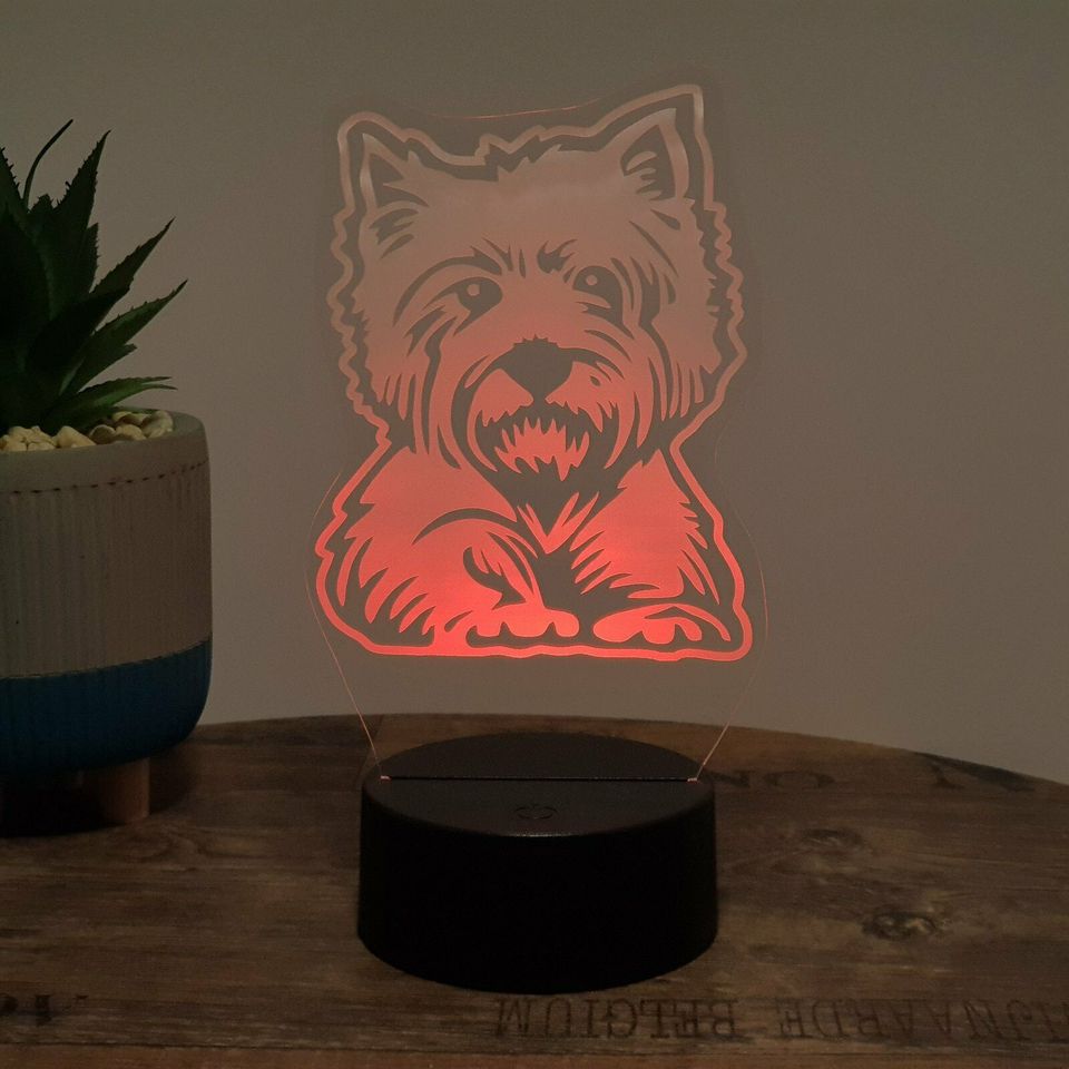 LED Lampe Hund (auch mit Wunschnamen) / West Highland Terrier in Schülp bei Rendsburg