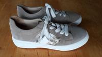 NEU! GABOR Damen Leder Sneakers Gr 6 39 taupe weiß Bayern - Buchloe Vorschau