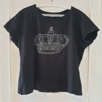 Damen T-Shirt, XL, Yessica, schwarz mit Krone Nordrhein-Westfalen - Erftstadt Vorschau