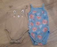 2 Stück Set Baby kurzarm Bodys blau floral 74 Bayern - Traitsching Vorschau