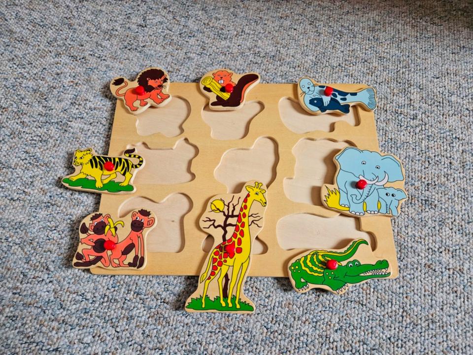 Eichhorn Holzpuzzle Tierpuzzle Lernpuzzle Zoo Kleinkind Puzzle in Hennstedt