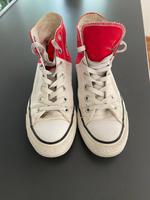 Converse-Chucks/weiß-rot mit Herz/Gr. 37,5 Bayern - Ebersberg Vorschau