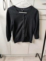 schwarze Strickjacke 3/4 Ärmel mit Knopfleiste Größe S Leipzig - Miltitz Vorschau